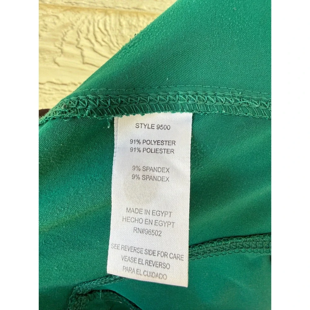 Healing Hands HH Works Rebecca Green Scrub Pants Womens Yoga Waist Size Medium‎